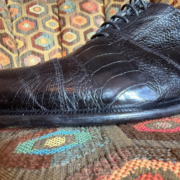 David Eden ostrich leg black "SALOMON" men's 9 Vero Cuoio - Picture 7 of 16